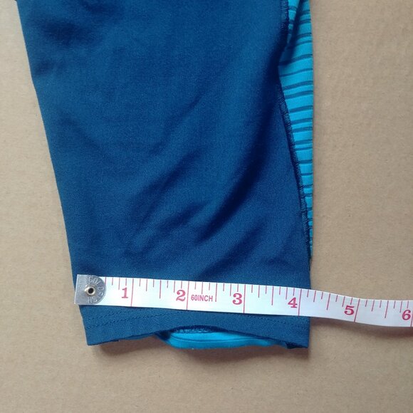 Adidas Running ClimaCool cropped blue leggings Small semi sheer panels - Picture 9 of 12
